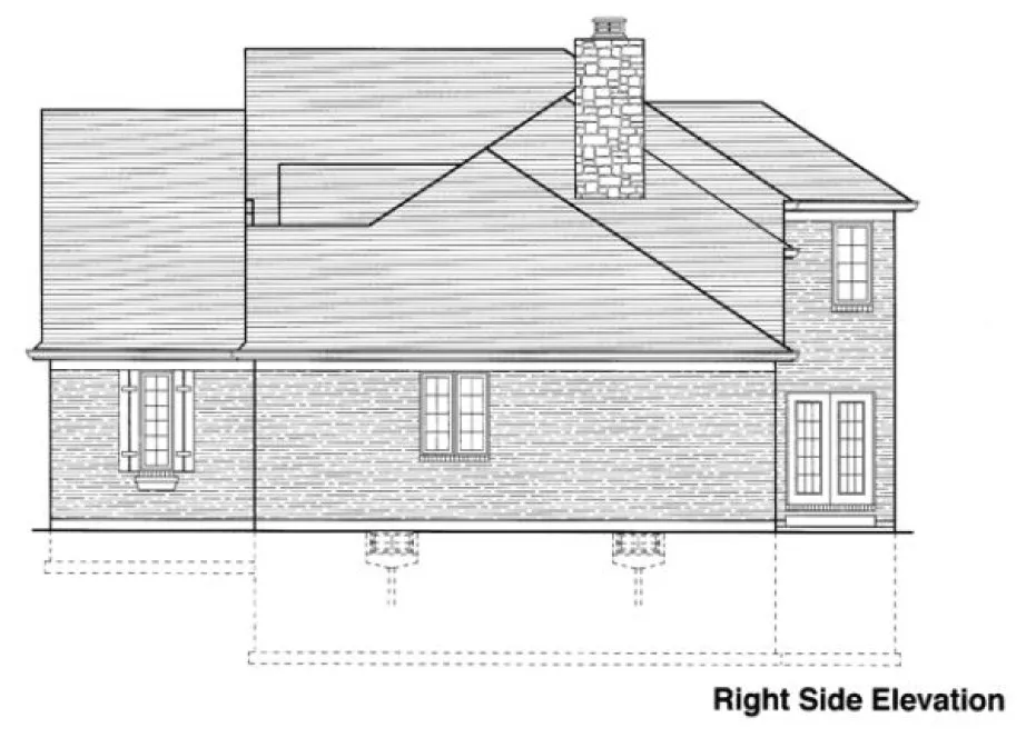 Right Elevation for House Plan #530920