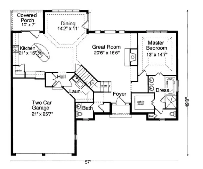 Main Floor Plan for House Plan #530920