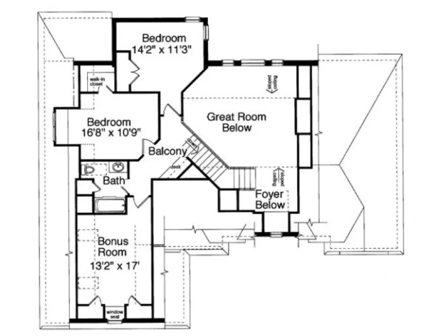 Second Floor Plan for House Plan #530920