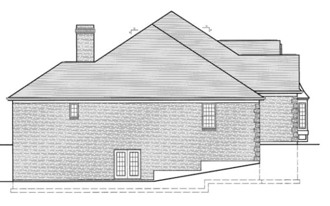 Left Elevation for House Plan #537220