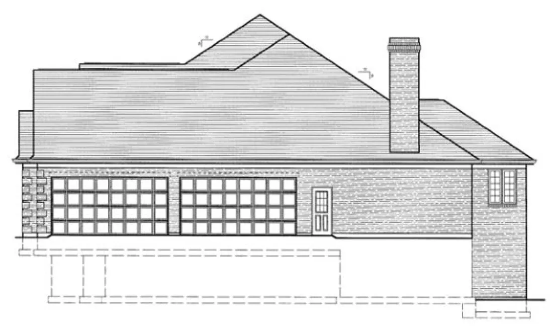 Right Elevation for House Plan #537220