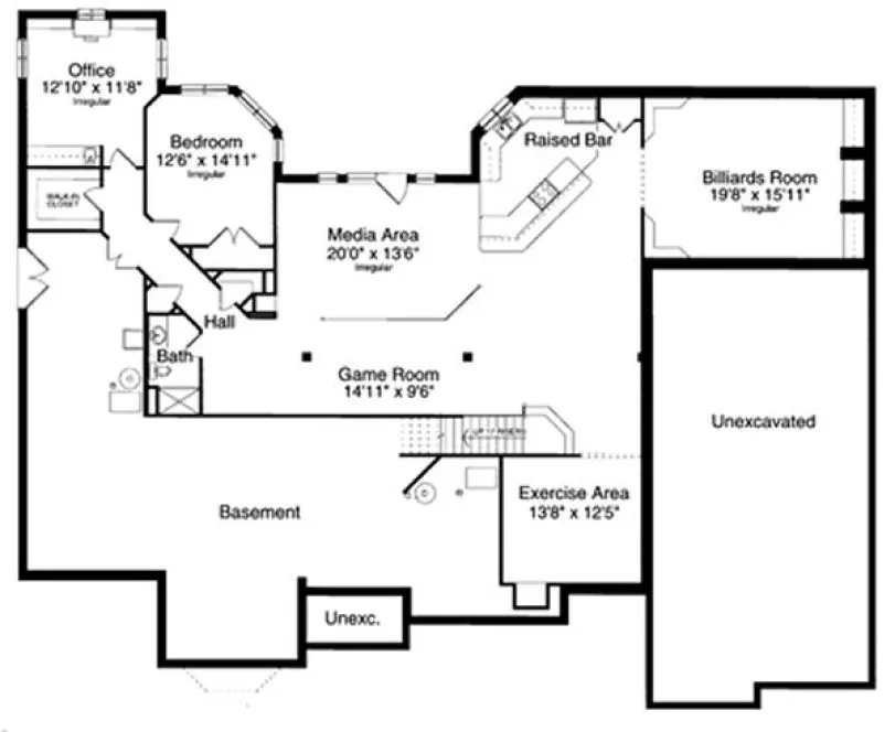 Basement Plan for House Plan #537220