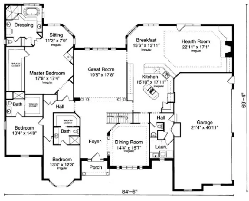 Main Floor Plan for House Plan #537220