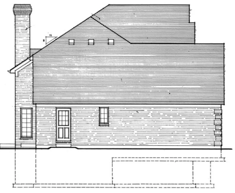 Left Elevation for House Plan #537410