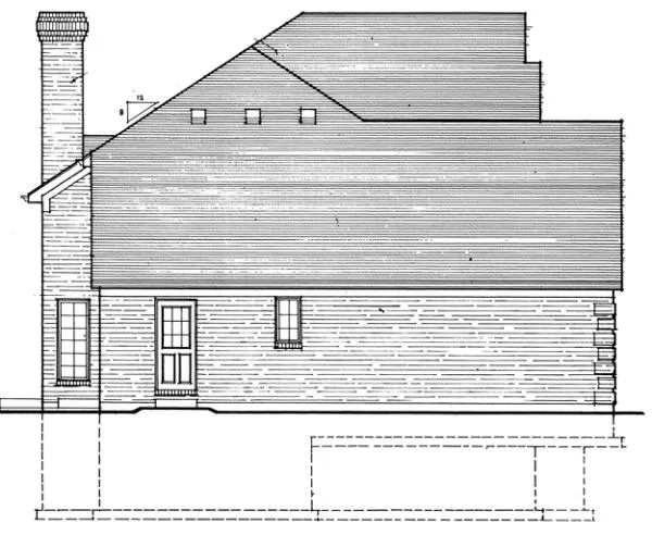 Left Elevation for House Plan #537410