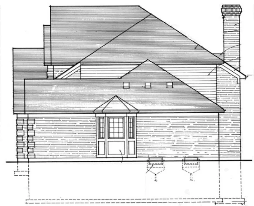 Right Elevation for House Plan #537410