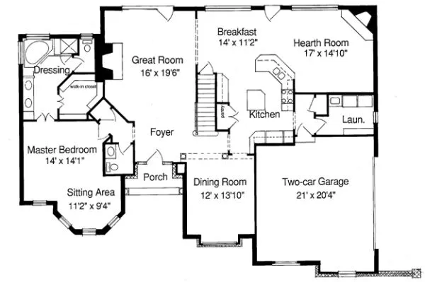 Main Floor Plan for House Plan #530910