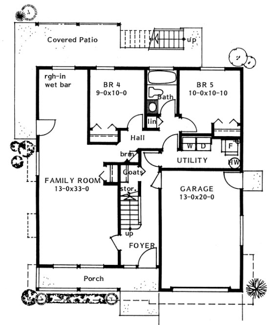 Basement Plan for House Plan #202008