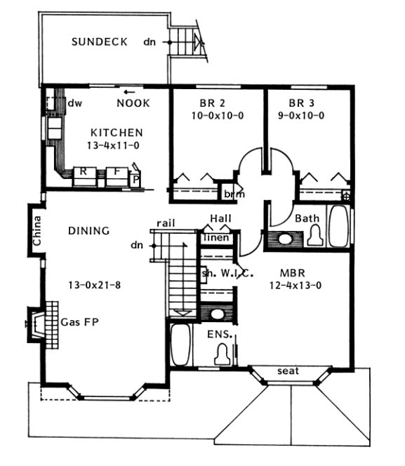 Main Floor Plan for House Plan #202008
