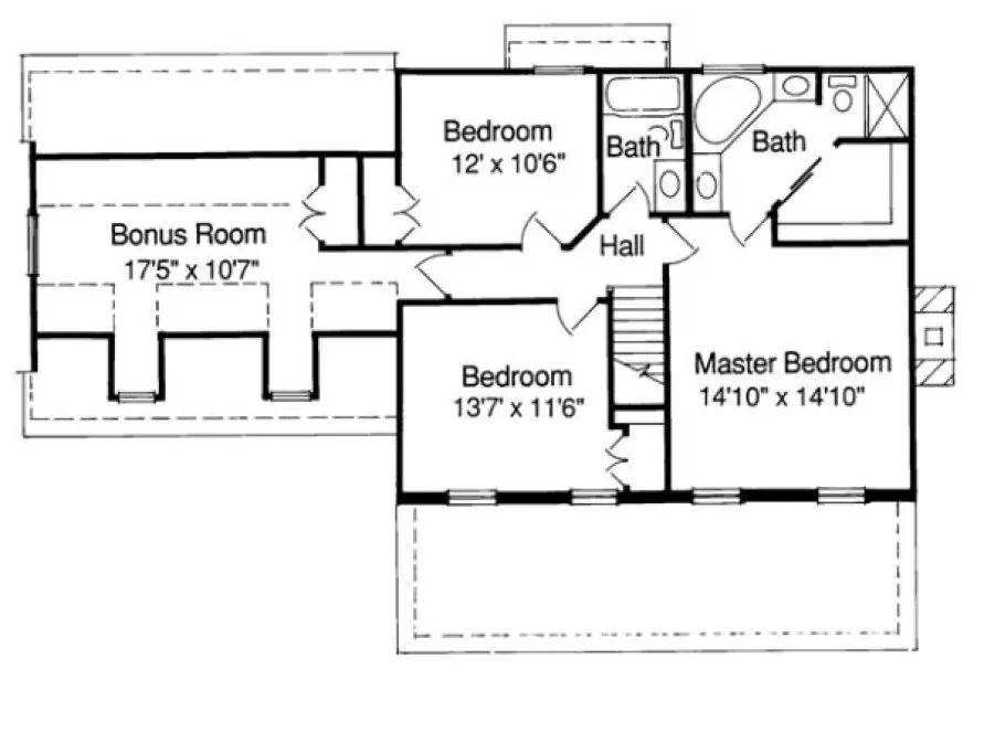 Second Floor Plan for House Plan #535810