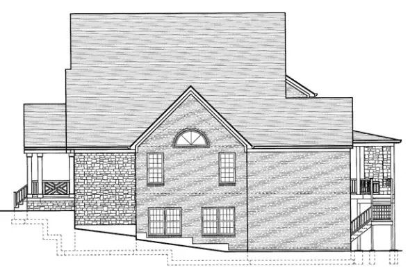 Right Elevation for House Plan #535730