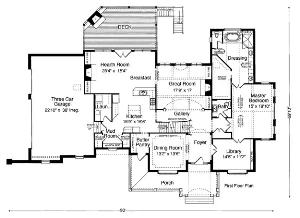 Main Floor Plan for House Plan #535730