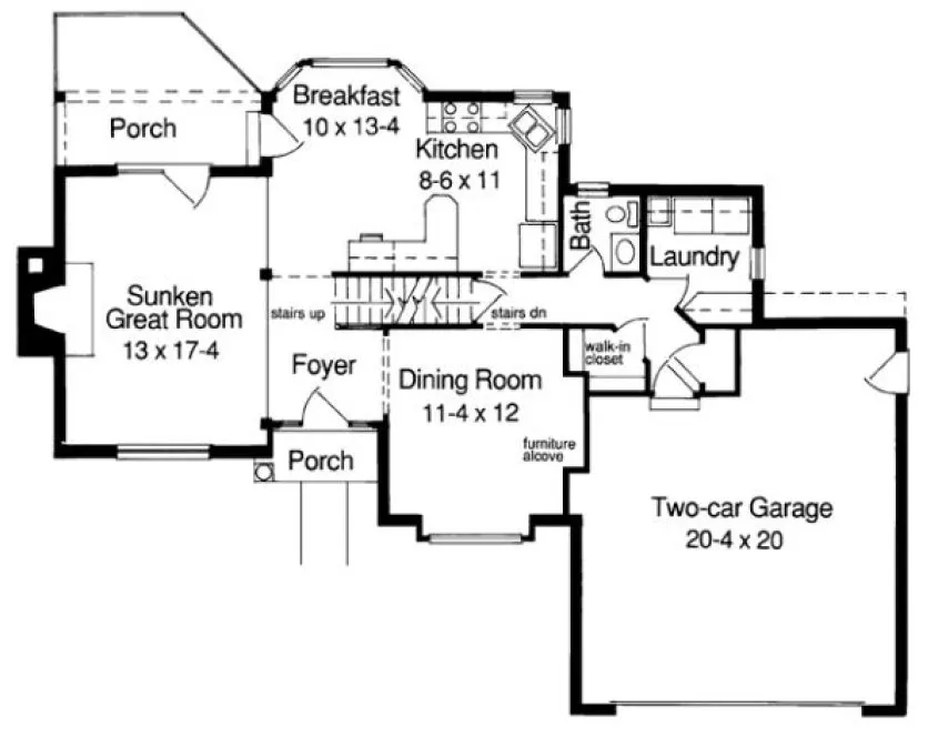 Main Floor Plan for House Plan #533010
