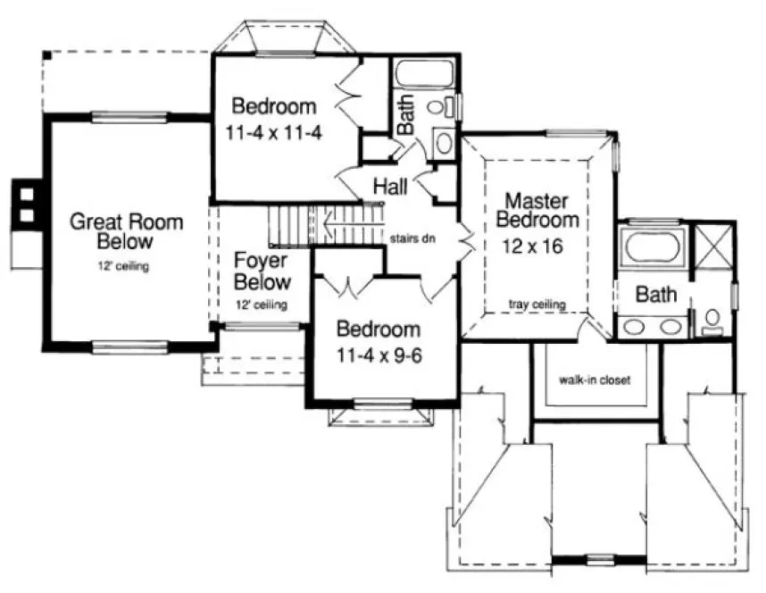 Second Floor Plan for House Plan #533010