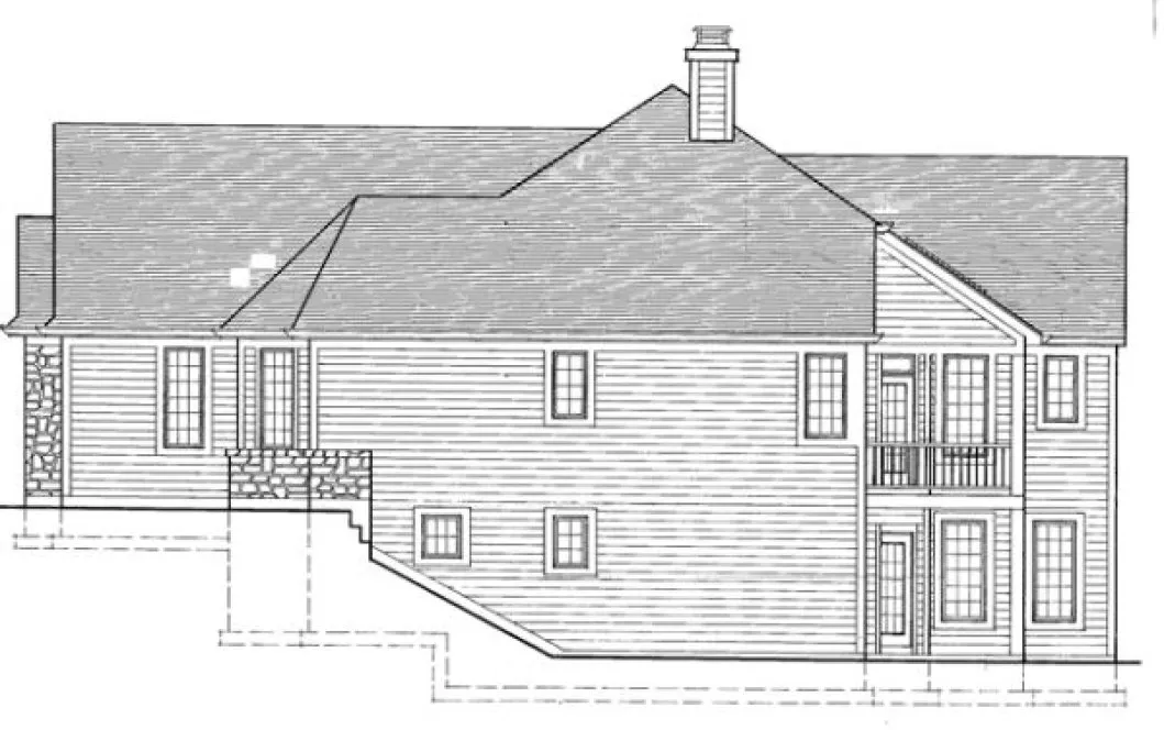 Right Elevation for House Plan #531910