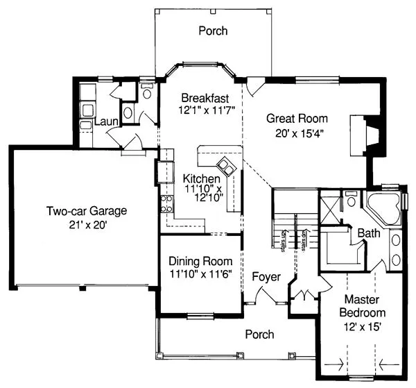 Main Floor Plan for House Plan #537910