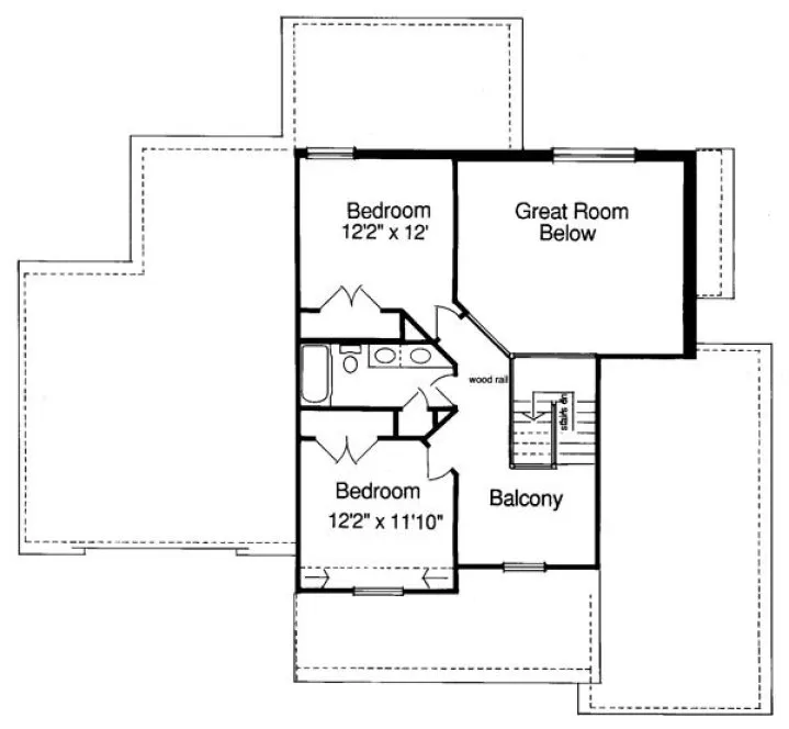 Second Floor Plan for House Plan #537910