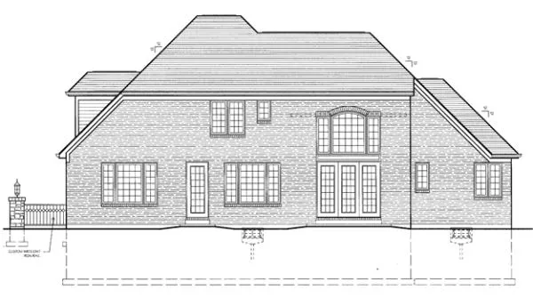 Rear Elevation for House Plan #532020