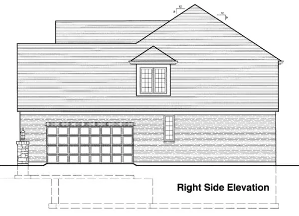 Right Elevation for House Plan #532020