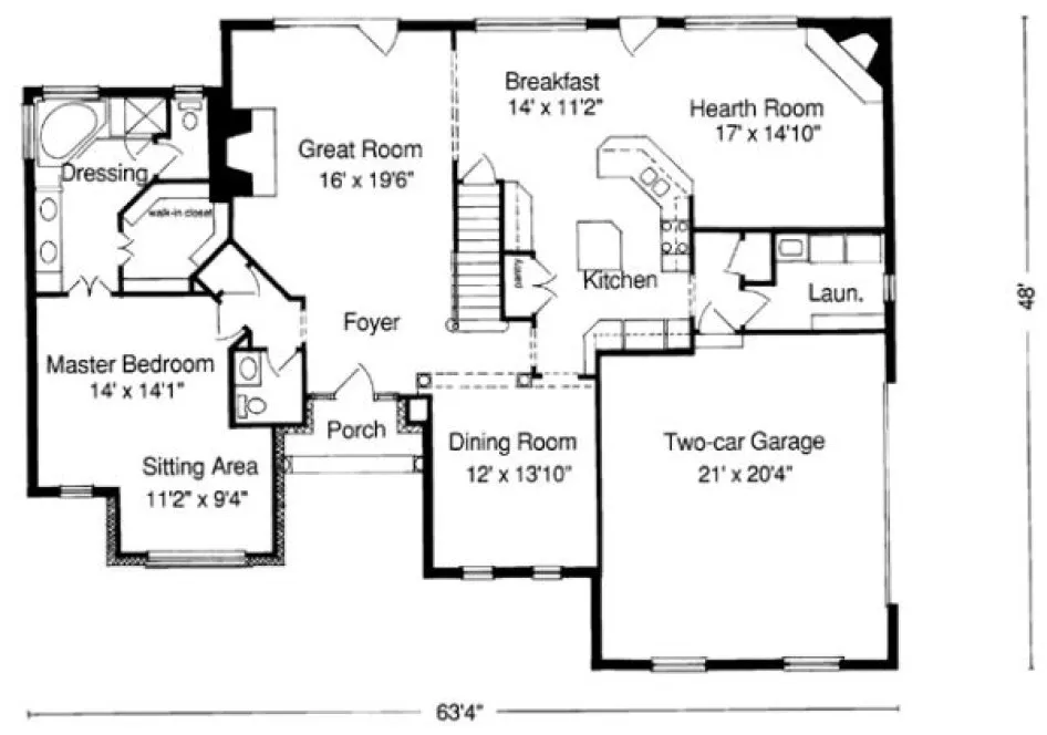 Main Floor Plan for House Plan #532020