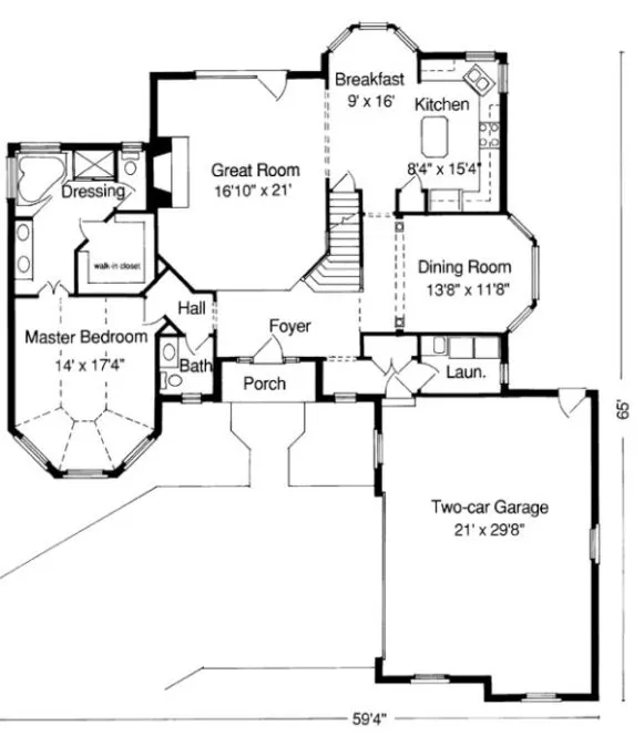 Main Floor Plan for House Plan #531120