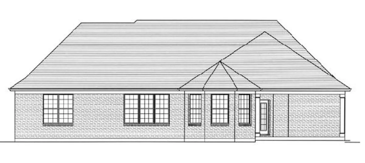 Rear Elevation for House Plan #533281