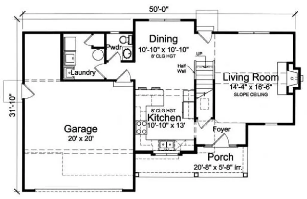 Main Floor Plan for House Plan #536260