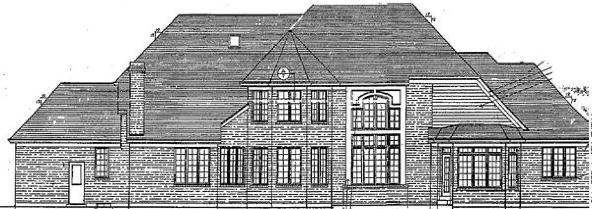 Rear Elevation for House Plan #538320