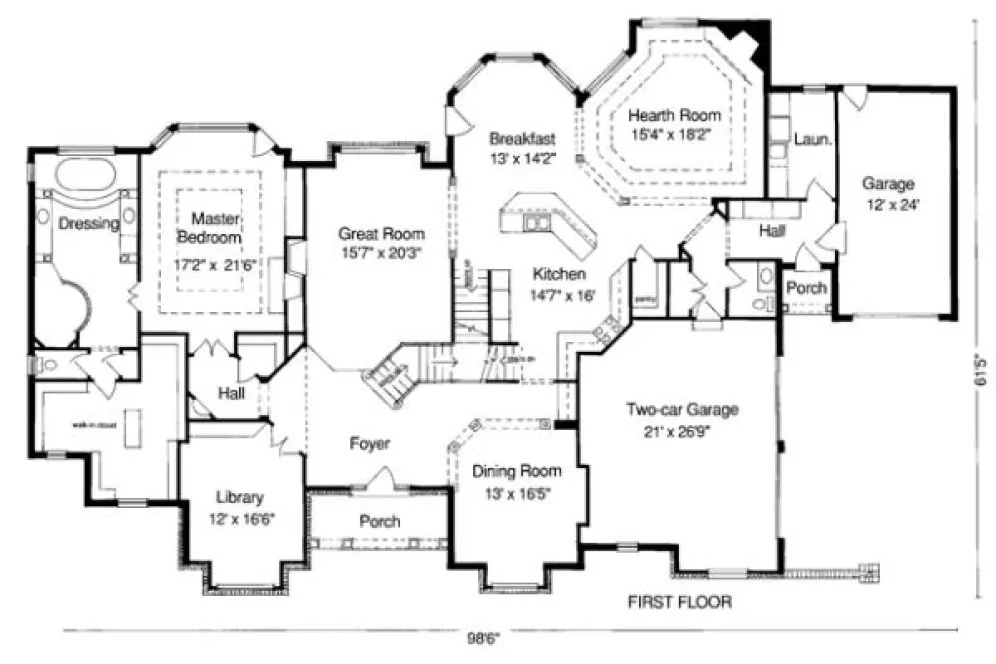 Main Floor Plan for House Plan #538320