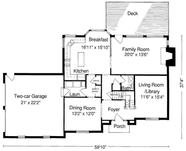 Main Floor Plan for House Plan #533910