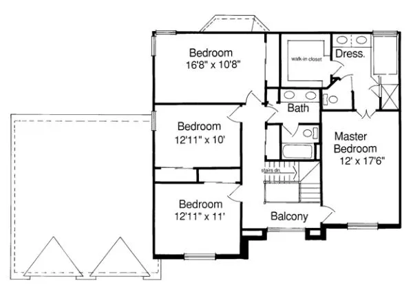 Second Floor Plan for House Plan #533910