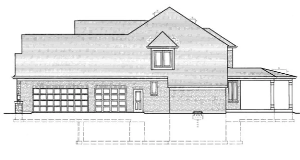 Right Elevation for House Plan #530130