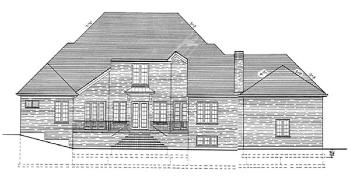 Rear Elevation for House Plan #539220