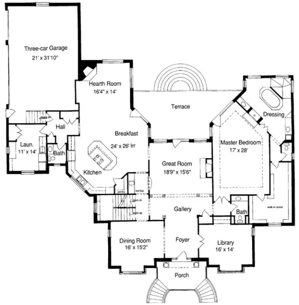 Main Floor Plan for House Plan #539220