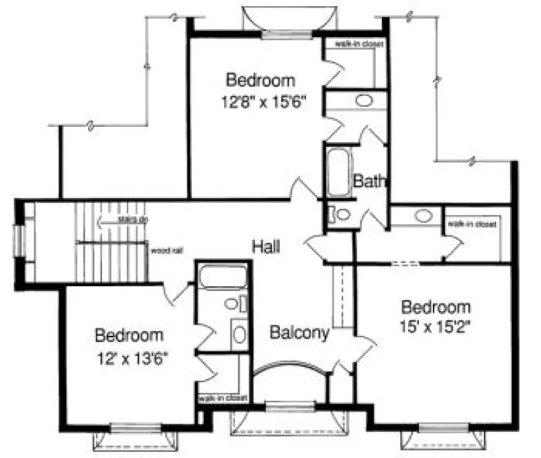 Second Floor Plan for House Plan #539220