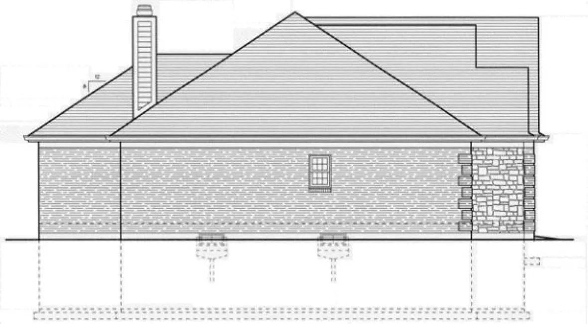 Left Elevation for House Plan #534420