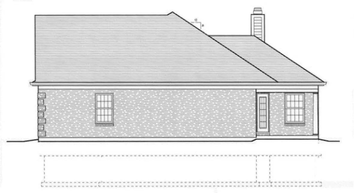 Right Elevation for House Plan #534420