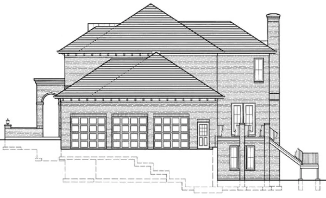 Right Elevation for House Plan #535430