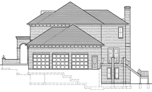 Right Elevation for House Plan #535430