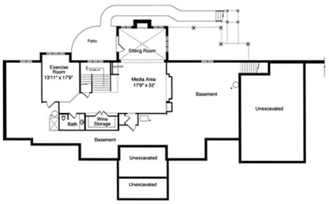 Basement Plan for House Plan #535430