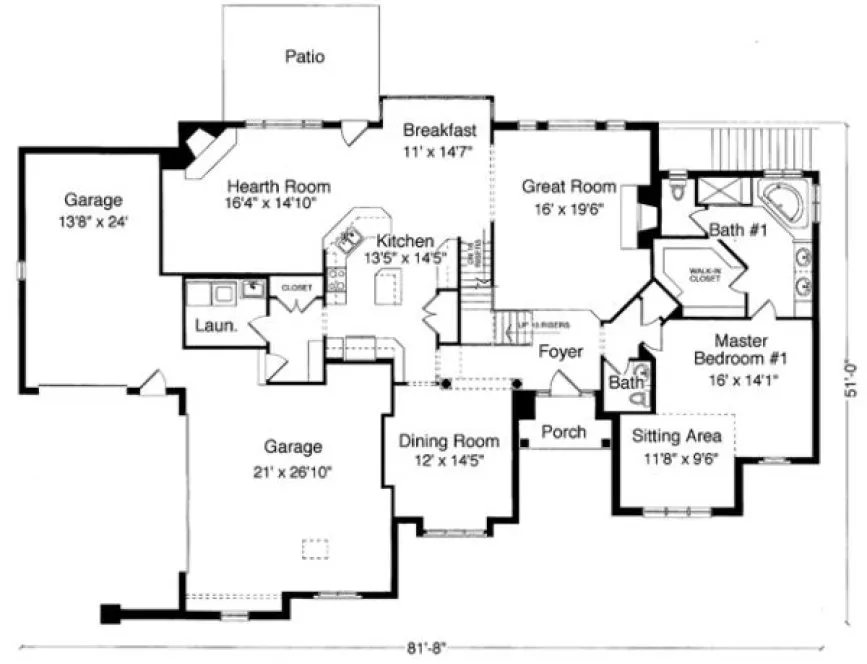 Main Floor Plan for House Plan #538830