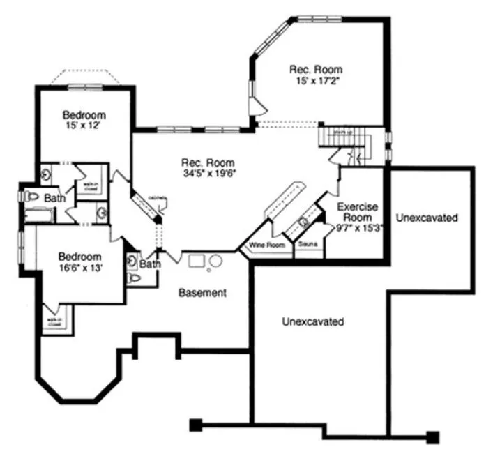 Basement Plan for House Plan #535620