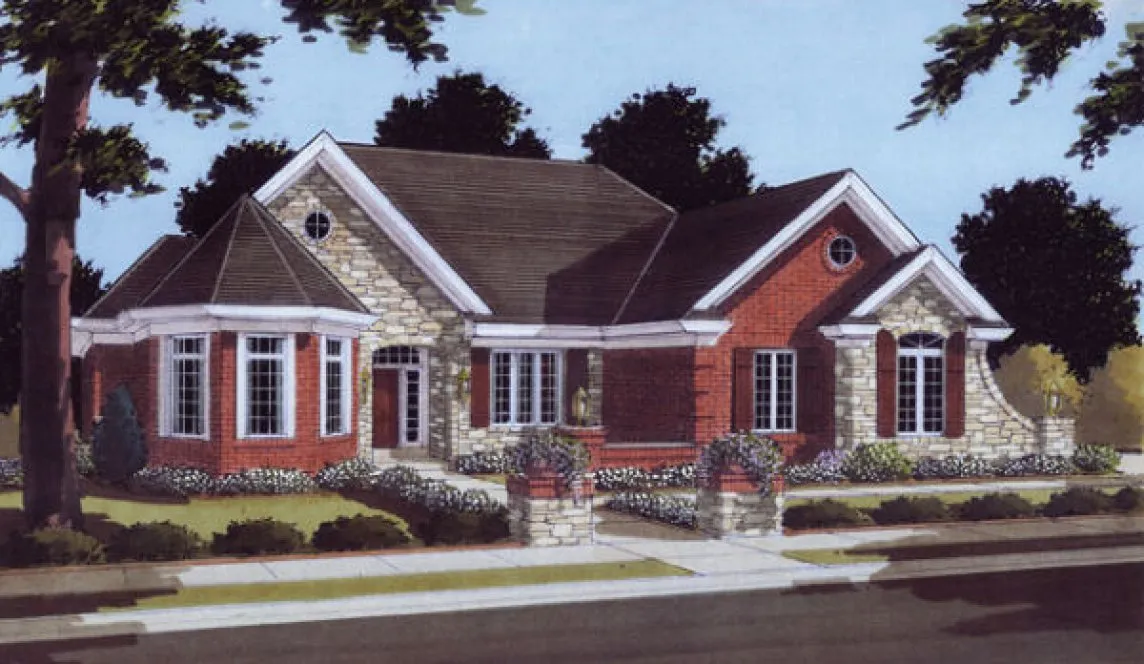 Full Rendering for House Plan #535620