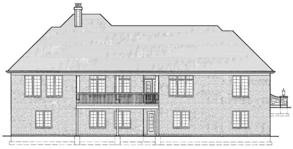 Rear Elevation for House Plan #537830
