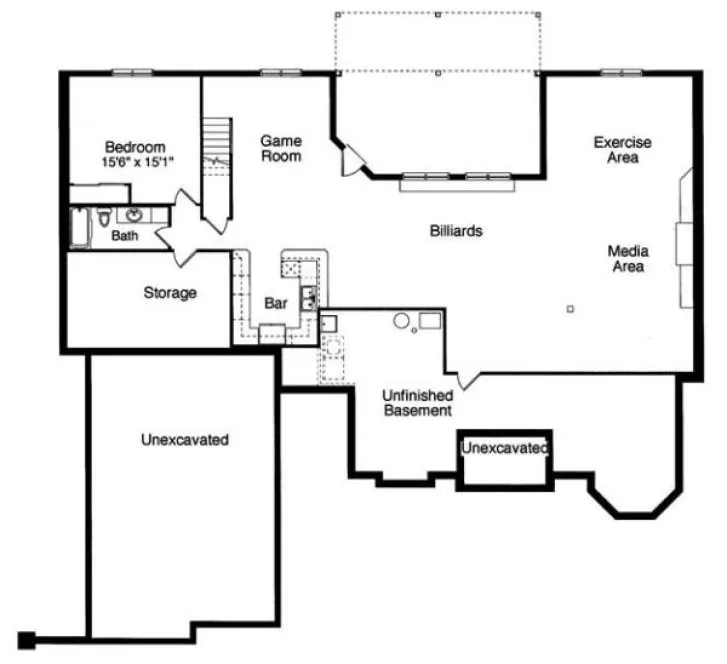 Basement Plan for House Plan #537830