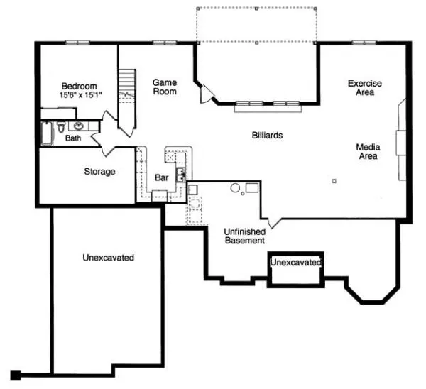 Basement Plan for House Plan #537830