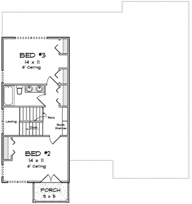 Second Floor Plan for House Plan #248302