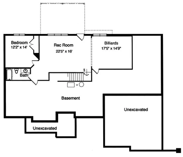 Basement Plan for House Plan #537930