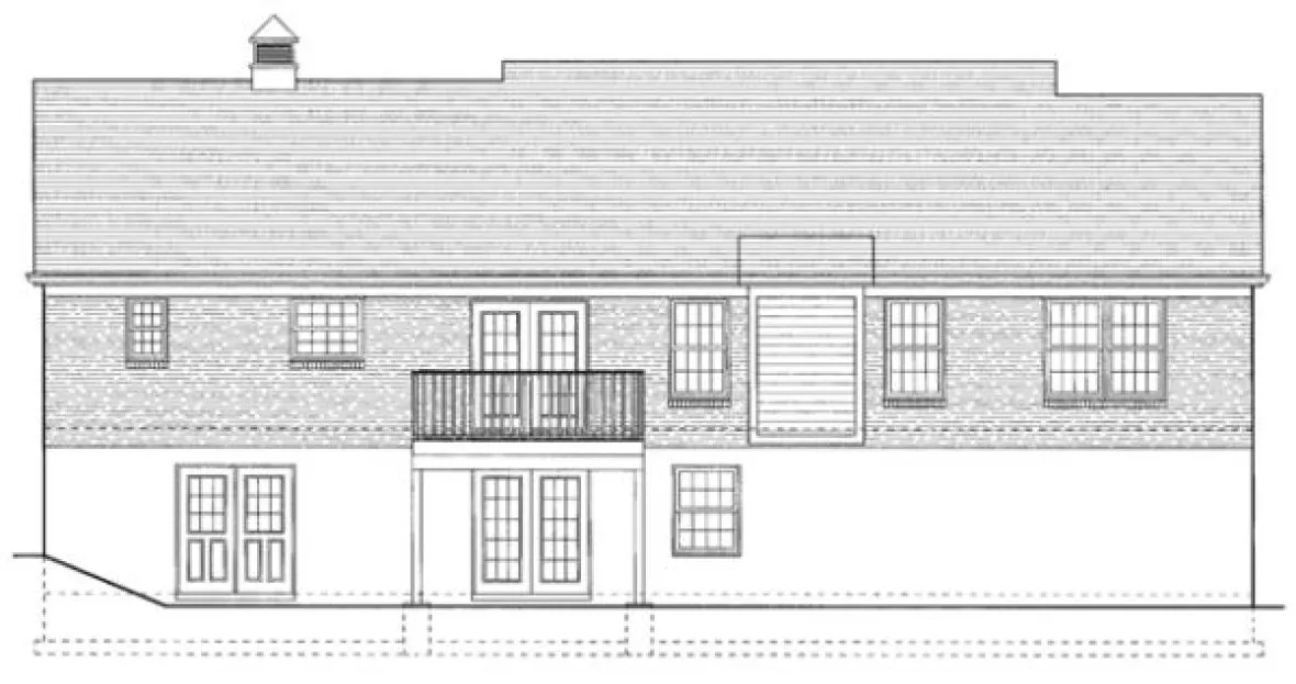 Rear Elevation for House Plan #539830