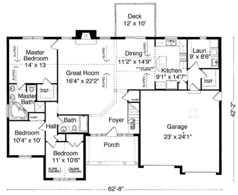 Main Floor Plan for House Plan #539830